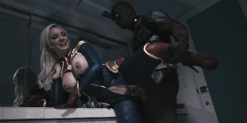 Bomba alakú szőke színésznő izgató szerepjátékban